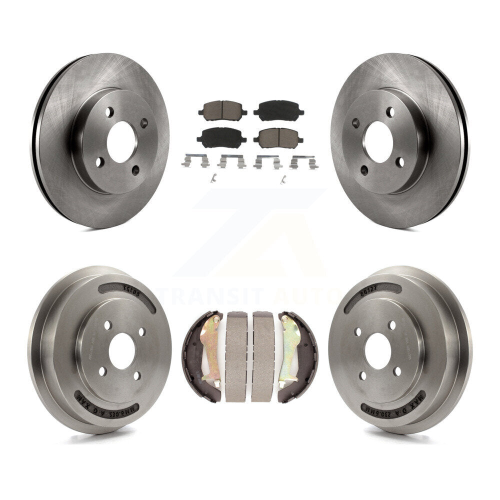 Front Rear Disc Brake Rotor Ceramic Pad Drum Kit For Chevrolet Cobalt Pontiac G5