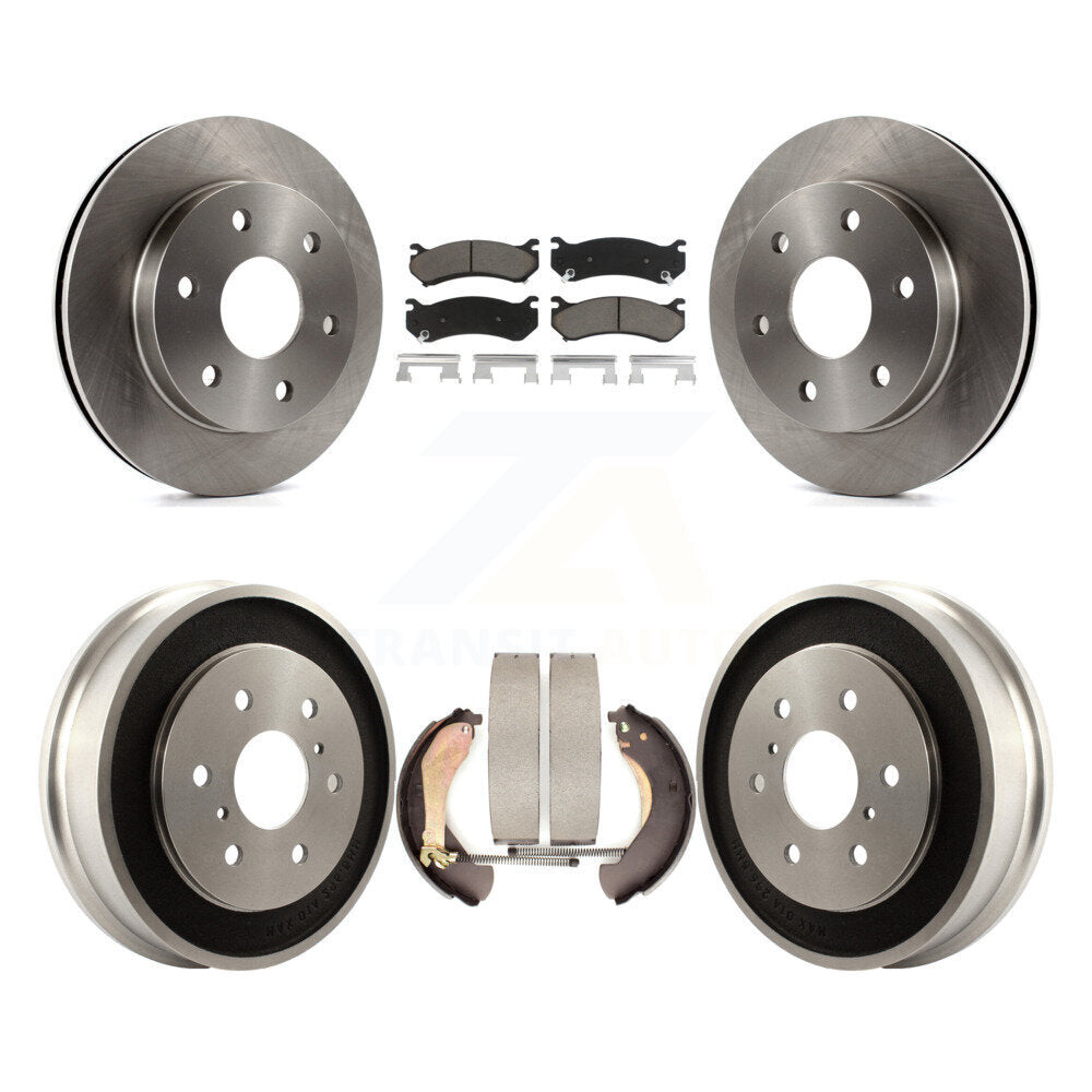 Front Rear Brake Rotor Ceramic Pad And Drum Kit For Chevrolet Silverado 1500 GMC