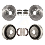 Front Rear Brake Rotor Ceramic Pad And Drum Kit For Chevrolet Silverado 1500 GMC