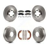 Front Rear Brake Rotors Ceramic Pad & Drum Kit For Chevrolet Colorado GMC Canyon