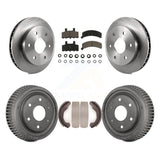 Front Rear Brake Rotor Ceramic Pad Drum Kit For Chevrolet K1500 GMC Yukon Blazer