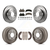 Front Rear Brake Rotor Ceramic Pad Drum Kit For GMC Yukon With 10