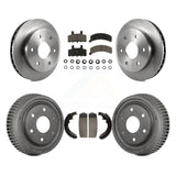 Front Rear Brake Rotor Ceramic Pad Drum Kit For GMC Yukon With 11