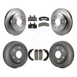 Front Rear Brake Rotor Ceramic Pad Drum Kit For GMC Yukon With 11