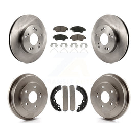 Front Rear Disc Brake Rotors Ceramic Pads And Drum Kit For Honda Civic