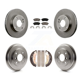 Front Rear Disc Brake Rotors Ceramic Pads And Drum Kit For Ford Fiesta