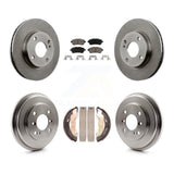 Front Rear Disc Brake Rotors Ceramic Pads And Drum Kit For Ford Fiesta