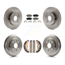 Load image into Gallery viewer, Front Rear Disc Brake Rotors Ceramic Pads And Drum Kit For 2011-2014 Mazda 2