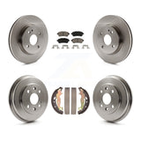 Front Rear Disc Brake Rotors Ceramic Pads And Drum Kit For 2011-2014 Mazda 2