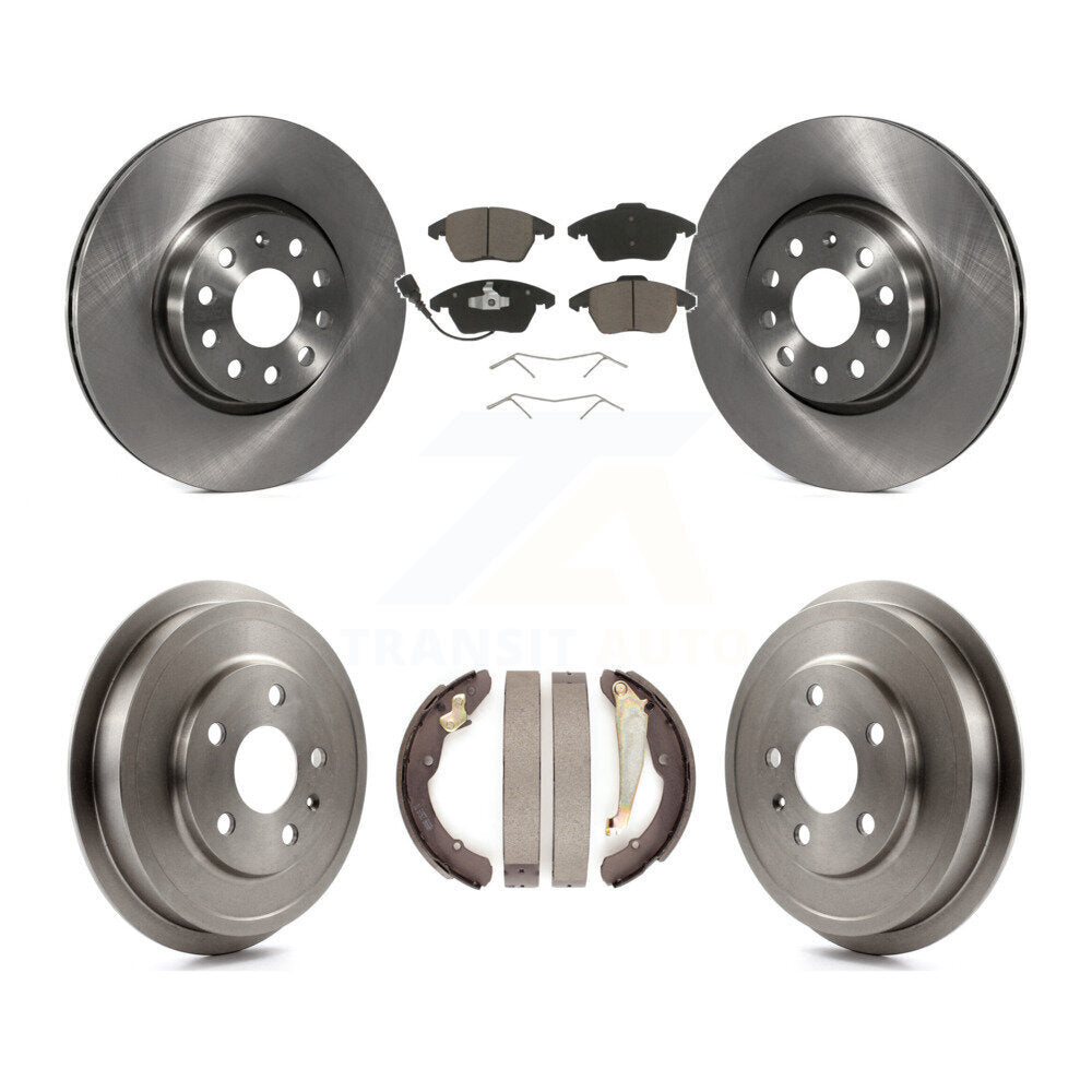 Front Rear Disc Brake Rotor Ceramic Pad And Drum Kit For Volkswagen Jetta Beetle
