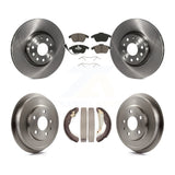 Front Rear Disc Brake Rotor Ceramic Pad And Drum Kit For Volkswagen Jetta Beetle