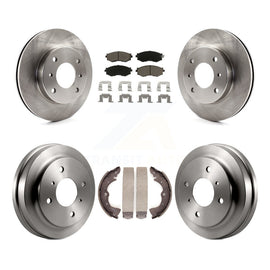 Front Rear Brake Rotor Ceramic Pad And Drum Kit For 2002-2006 Nissan Sentra 1.8L