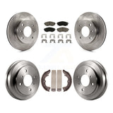 Front Rear Brake Rotor Ceramic Pad And Drum Kit For 2002-2006 Nissan Sentra 1.8L