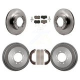 Front Rear Disc Brake Rotors Ceramic Pads And Drum Kit For Toyota Pickup 4Runner