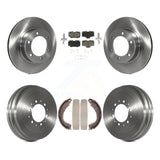 Front Rear Disc Brake Rotors Ceramic Pads And Drum Kit For Toyota 4Runner