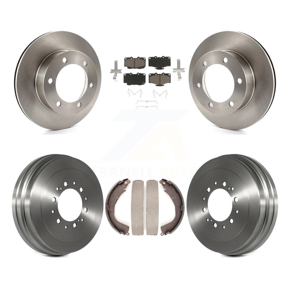 Front Rear Disc Brake Rotors Ceramic Pads And Drum Kit For Toyota 4Runner