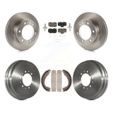 Front Rear Disc Brake Rotors Ceramic Pads And Drum Kit For Toyota 4Runner