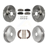 Front Rear Disc Brake Rotor Ceramic Pad And Drum Kit For Toyota Prius C Scion iQ