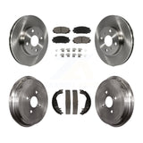 Front Rear Disc Brake Rotors Ceramic Pads And Drum Kit For Toyota Yaris