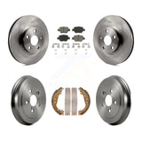 Front Rear Disc Brake Rotors Ceramic Pads And Drum Kit For Toyota Celica