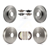 Front Rear Disc Brake Rotor Ceramic Pad & Drum Kit For Ford Escape Mazda Tribute