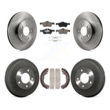 Front Rear Disc Brake Rotor Ceramic Pad & Drum Kit For Ford Escape Mazda Tribute