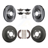 Front Rear Disc Brake Rotor Ceramic Pad & Drum Kit For Ford Escape Mazda Tribute