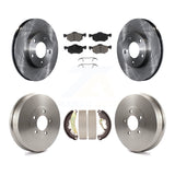 Front Rear Brake Rotor Ceramic Pad Drum Kit For 2007 Ford Escape Mercury Mariner