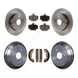 Front Rear Disc Brake Rotors Ceramic Pads And Drum Kit For Smart Fortwo