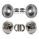 Front Rear Disc Brake Rotors Ceramic Pads And Drum Kit For 2009-2011 Ford Focus