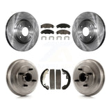 Front Rear Disc Brake Rotors Ceramic Pads And Drum Kit For Ford Focus K8C-102559