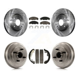 Front Rear Disc Brake Rotors Ceramic Pads And Drum Kit For Ford Focus K8C-102559