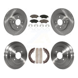 Front Rear Disc Brake Rotors Ceramic Pads And Drum Kit For 2015-2020 Honda Fit