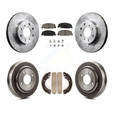 Front Rear Disc Brake Rotors Ceramic Pads And Drum Kit For Honda Civic