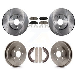Front Rear Disc Brake Rotors Ceramic Pads And Drum Kit For 2011 Honda Civic GX