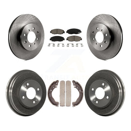 Front Rear Disc Brake Rotors Ceramic Pads And Drum Kit For Honda Insight