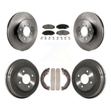 Front Rear Disc Brake Rotors Ceramic Pads And Drum Kit For Honda Insight