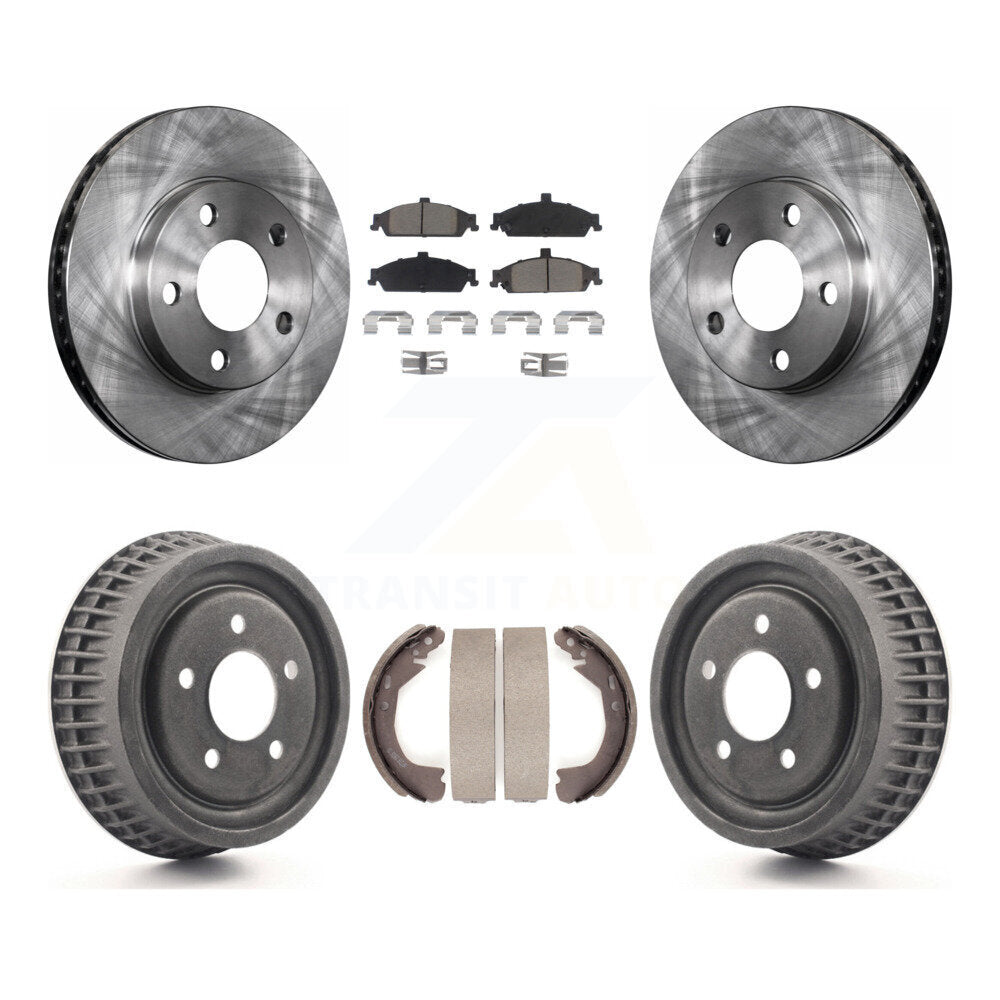 Front Rear Brake Rotor Ceramic Pad Drum Kit For Pontiac Grand Am Chevrolet Alero