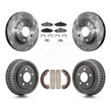 Front Rear Brake Rotor Ceramic Pad Drum Kit For Pontiac Grand Am Chevrolet Alero