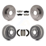 Front Rear Disc Brake Rotors Ceramic Pads And Drum Kit For GMC Jimmy K8C-102579