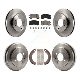Front Rear Disc Brake Rotors Ceramic Pads And Drum Kit For Mitsubishi Lancer