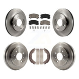 Front Rear Disc Brake Rotors Ceramic Pads And Drum Kit For Mitsubishi Lancer