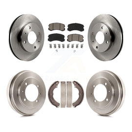 Front Rear Disc Brake Rotors Ceramic Pads And Drum Kit For Mitsubishi Lancer