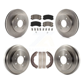 Front Rear Disc Brake Rotors Ceramic Pads And Drum Kit For Mitsubishi Lancer