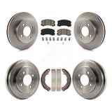 Front Rear Disc Brake Rotors Ceramic Pads And Drum Kit For Mitsubishi Lancer