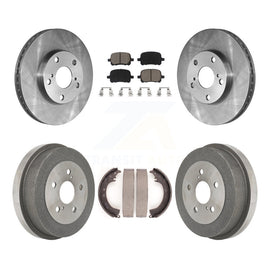 Front Rear Brake Rotor Ceramic Pad And Drum Kit For 1999-2001 Toyota Solara 2.2L