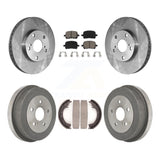 Front Rear Brake Rotor Ceramic Pad And Drum Kit For 1999-2001 Toyota Solara 2.2L