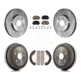 Front Rear Brake Rotor Ceramic Pad And Drum Kit For 2002-2003 Toyota Solara 2.4L