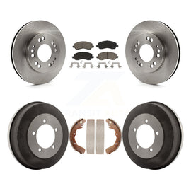 Front Rear Brake Rotor Ceramic Pad & Drum Kit For Mitsubishi Eclipse Galant 2.4L