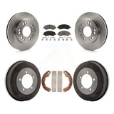 Front Rear Brake Rotor Ceramic Pad & Drum Kit For Mitsubishi Eclipse Galant 2.4L